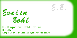 evelin bohl business card